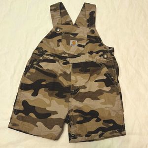Carhartt Baby 12 months Camo Overall Shorts 100% Cotton